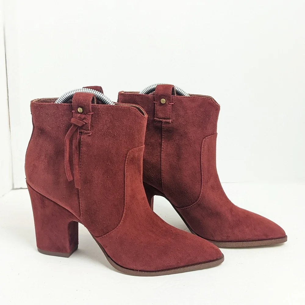 Sam Edelman red suede ankle boots - Picture 16 of 16